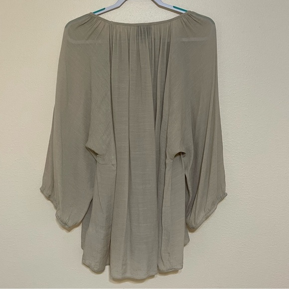 JM Collection Peasant Top Front Tie Size 4X - Picture 2 of 9